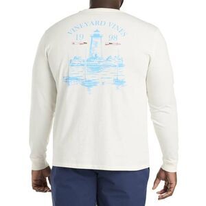 Vineyard Vines T Shirt Mens 4XB Long Sleeve Pocket Light House Nautical Preppy B